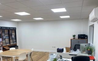 Lighting installation for commercial office space
