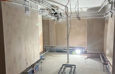The basement changing rooms, before the were refurbished