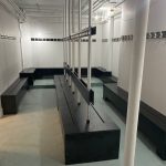 The basement changing rooms, completely refurbished