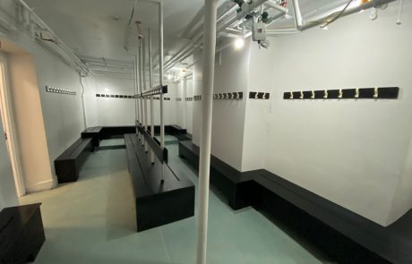 The basement changing rooms, completely refurbished