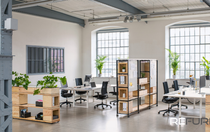 A beautifull yrefurbished warehouse, functioning as a light and airy office space