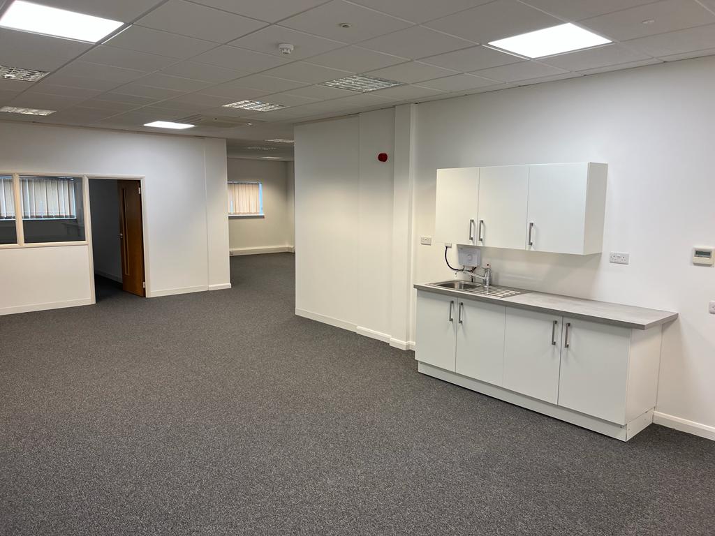 A small kitchen area installed into a ne office refurbishment